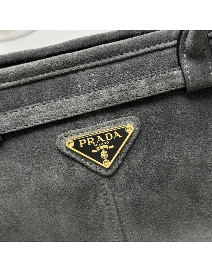Borsa a mano Prada Bonnie medium in pelle scamosciata PRADA