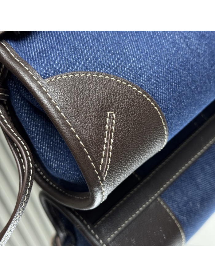 Borsa a mano Prada Bonnie small in denim e pelle PRADA
