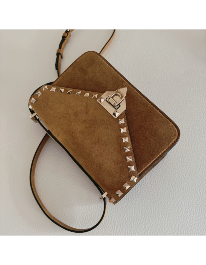 Borsa Piccola A Tracolla Rockstud In Suede VALENTINO