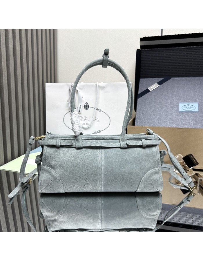 Borsa a mano Prada Bonnie medium in pelle scamosciata PRADA