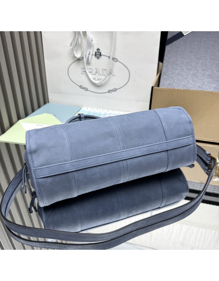 Borsa a mano Prada Bonnie medium in pelle nabuk PRADA