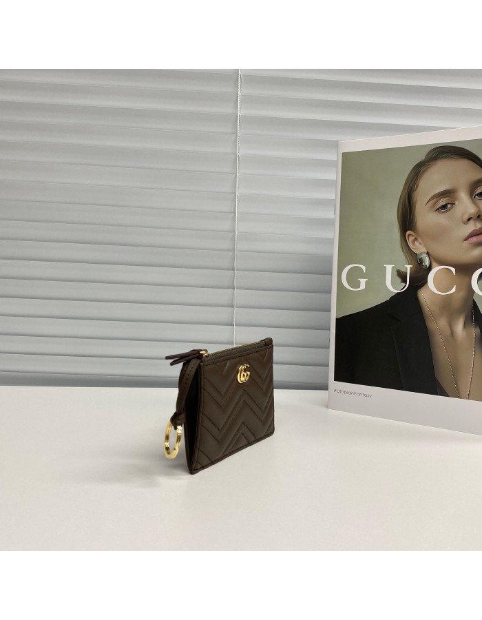 Portachiavi GG Marmont con cerniera GUCCI