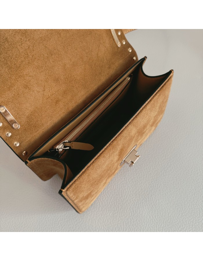 Borsa Piccola A Tracolla Rockstud In Suede VALENTINO