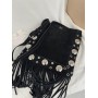 Borsa A Spalla Nellcôte In Suede Con Frange VALENTINO