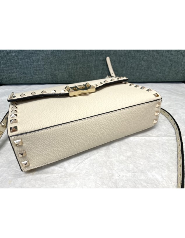 Borsa Piccola A Tracolla Rockstud In Vitello Granato VALENTINO