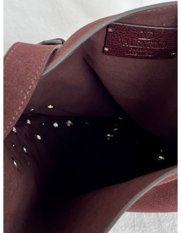 Borsa A Spalla Nellcôte In Suede Con Frange VALENTINO