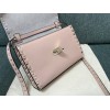 Borsa Piccola A Tracolla Rockstud In Vitello Granato VALENTINO