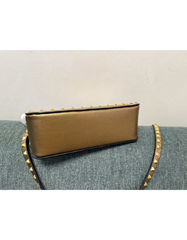 Borsa Piccola A Tracolla Rockstud In Vitello Laminato VALENTINO