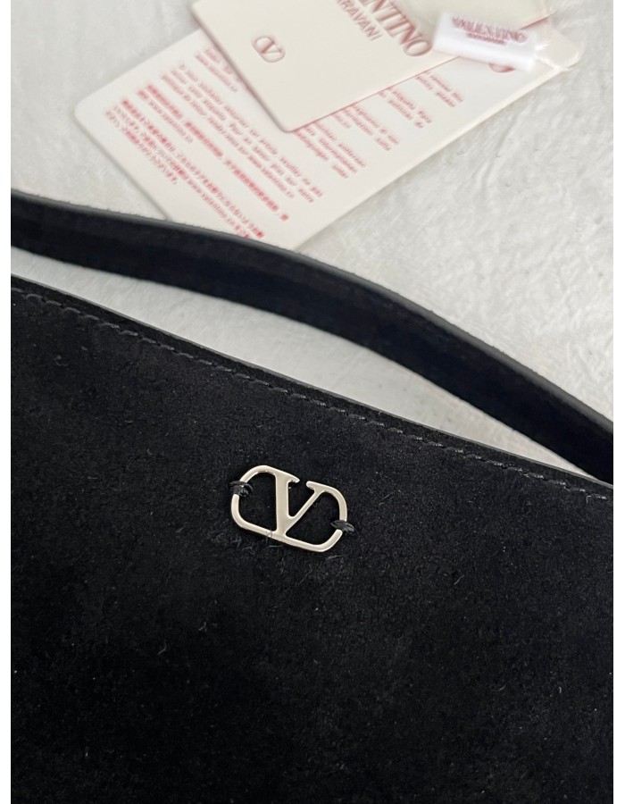 Borsa A Spalla Piccola  Nellcôte In Suede Con Frange VALENTINO