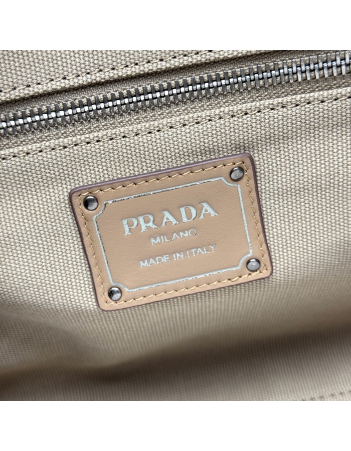 Borsa shopping Prada Route large in canvas e pelle PRADA