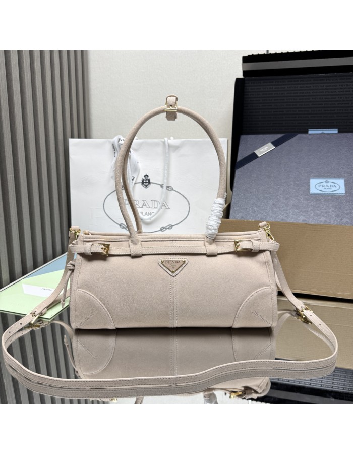 Borsa a mano Prada Bonnie medium in pelle scamosciata PRADA