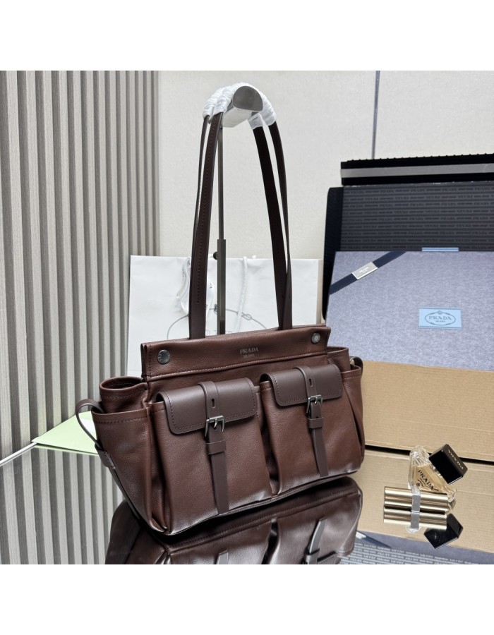 Borsa shopping Prada Route medium in pelle PRADA