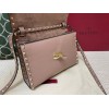 Borsa Piccola A Tracolla Rockstud In Vitello Granato VALENTINO