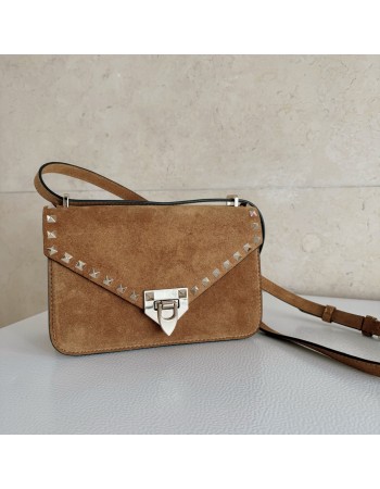Borsa Piccola A Tracolla Rockstud In Suede VALENTINO