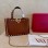 Mini Borsa Shopping Rockstud In Vitello Granato VALENTINO