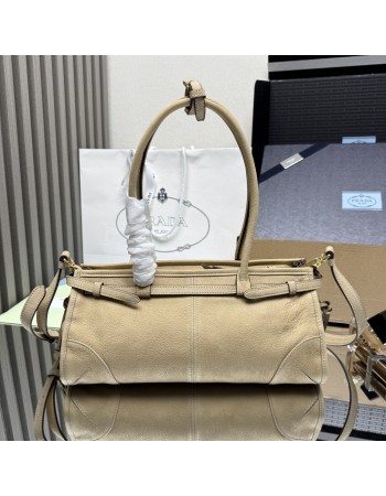Borsa a mano Prada Bonnie medium in pelle nabuk PRADA