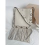 Borsa A Spalla Nellcôte In Pelle Con Frange VALENTINO