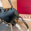 Mini Borsa Shopping Rockstud In Vitello Granato VALENTINO