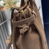 Borsa a mano Prada Bonnie large in pelle scamosciata PRADA