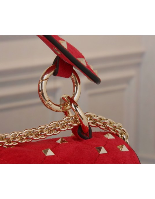 Borsa Media Rockstud Spike In Suede VALENTINO