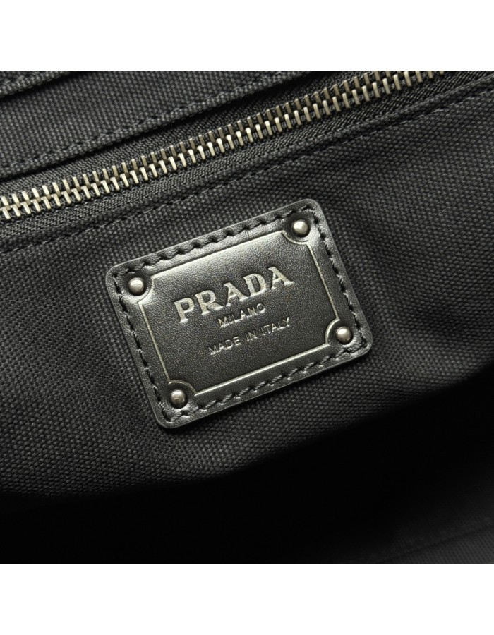 Borsa shopping Prada Route large in canvas e pelle PRADA