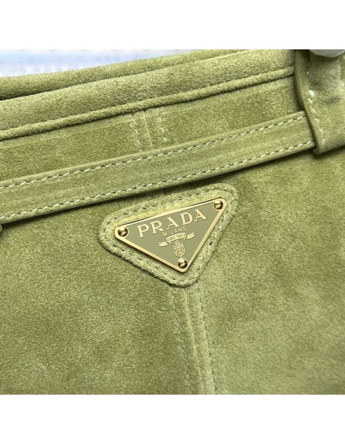 Borsa a mano Prada Bonnie medium in pelle scamosciata PRADA