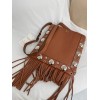 Borsa A Spalla Nellcôte In Pelle Con Frange VALENTINO