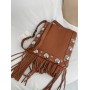 Borsa A Spalla Nellcôte In Pelle Con Frange VALENTINO