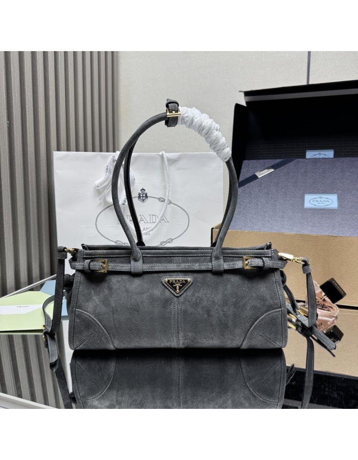 Borsa a mano Prada Bonnie medium in pelle scamosciata PRADA