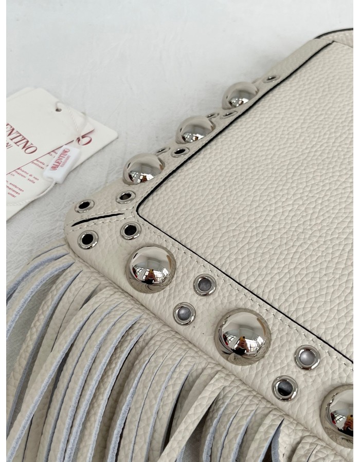 Borsa A Spalla Piccola  Nellcôte In Pelle Con Frange VALENTINO