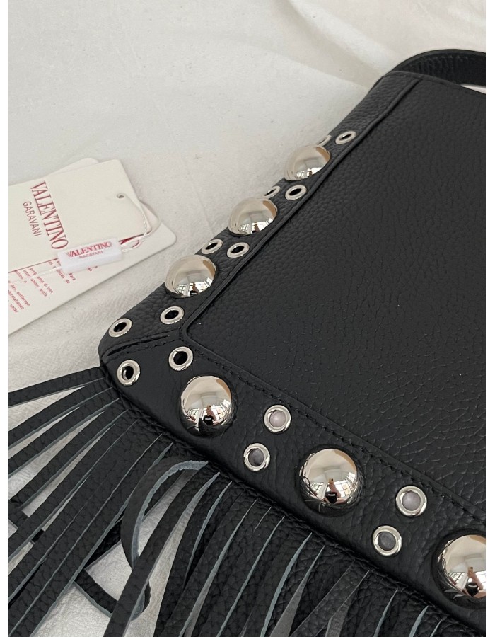 Borsa A Spalla Piccola  Nellcôte In Pelle Con Frange VALENTINO