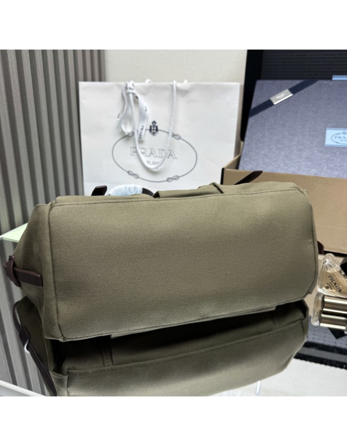 Borsa shopping Prada Route large in canvas e pelle PRADA