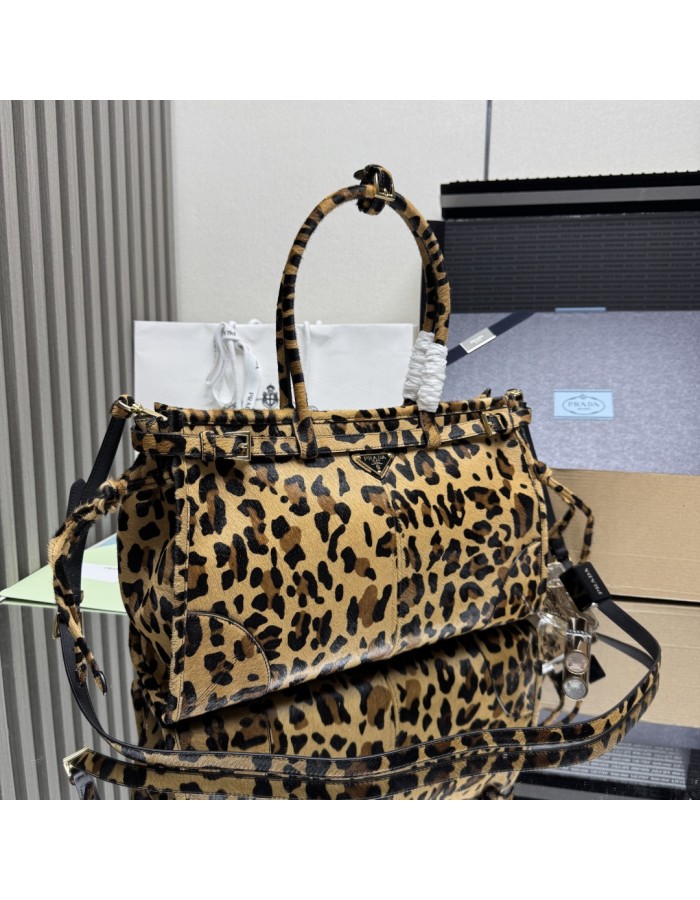 Borsa a mano Prada Bonnie large in pelle stampata PRADA