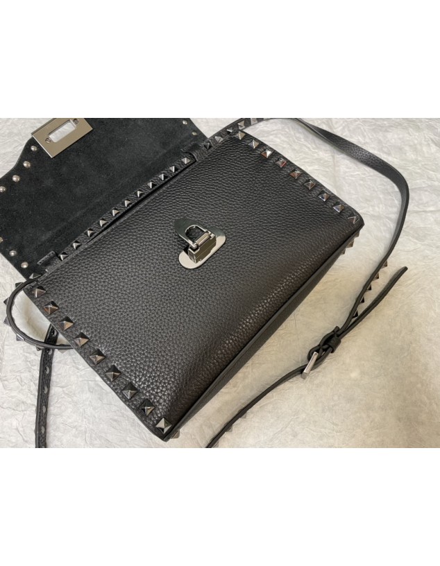Borsa Piccola A Tracolla Rockstud In Vitello Granato VALENTINO