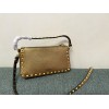 Borsa Piccola A Tracolla Rockstud In Vitello Laminato VALENTINO