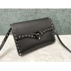 Borsa Piccola A Tracolla Rockstud In Vitello Granato VALENTINO