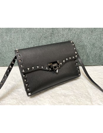 Borsa Piccola A Tracolla Rockstud In Vitello Granato VALENTINO