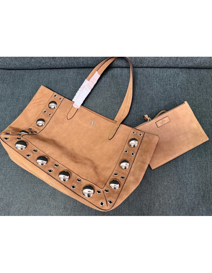 Borsa Shopping Media Nellcôte In Suede VALENTINO