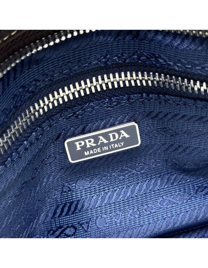 Borsa a mano Prada Bonnie small in denim e pelle PRADA