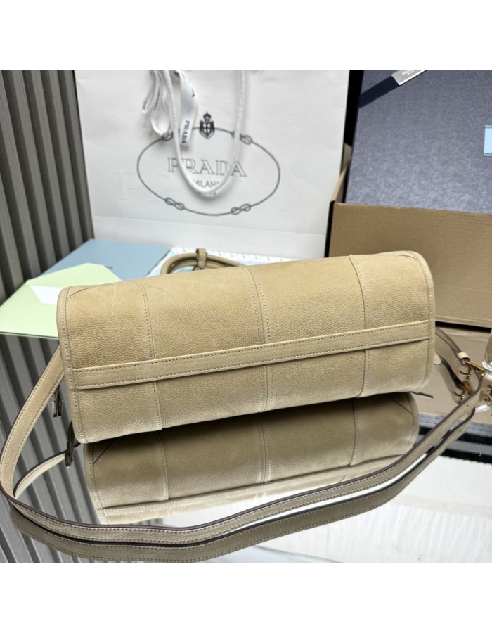 Borsa a mano Prada Bonnie medium in pelle nabuk PRADA