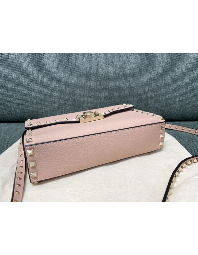 Borsa Piccola A Tracolla Rockstud In Vitello Granato VALENTINO