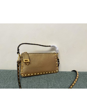 Borsa Piccola A Tracolla Rockstud In Vitello Laminato VALENTINO