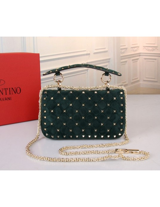 Borsa Piccola Rockstud Spike In Suede VALENTINO