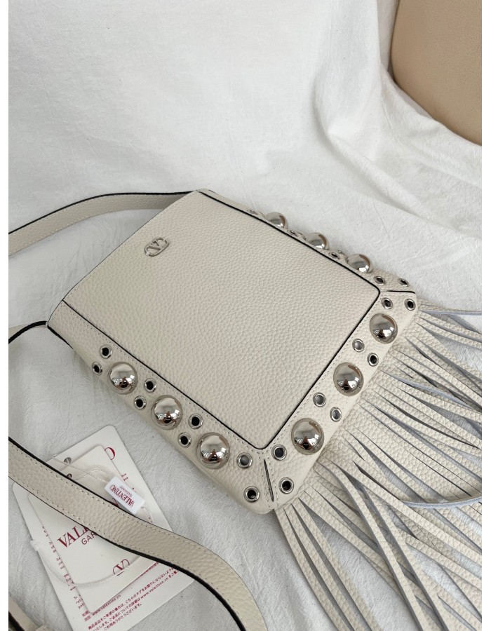Borsa A Spalla Piccola  Nellcôte In Pelle Con Frange VALENTINO