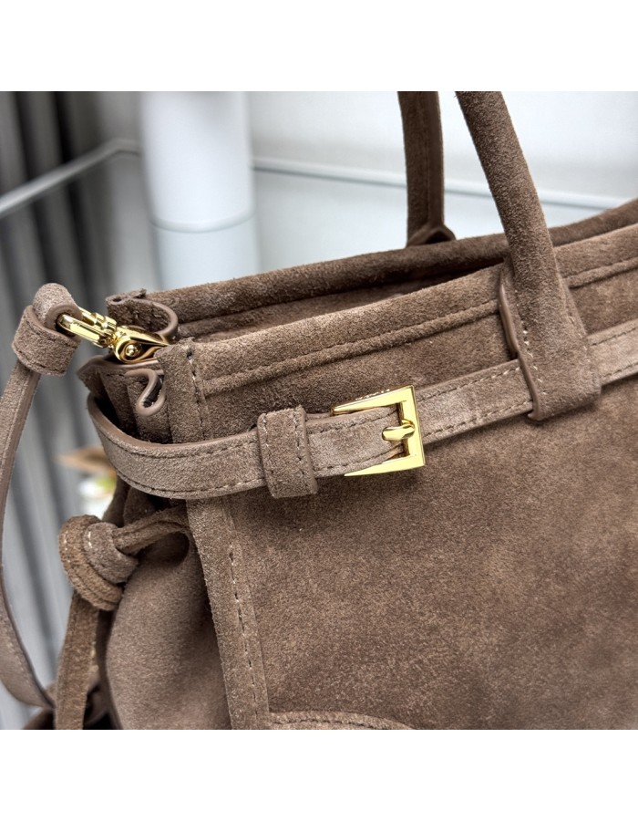 Borsa a mano Prada Bonnie medium in pelle scamosciata PRADA