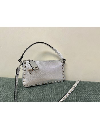 Borsa Piccola A Tracolla Rockstud In Vitello Laminato VALENTINO