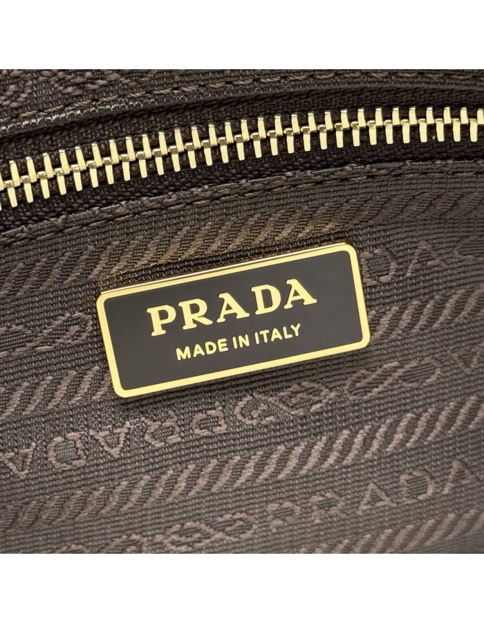 Borsa a mano Prada Bonnie large in pelle scamosciata PRADA