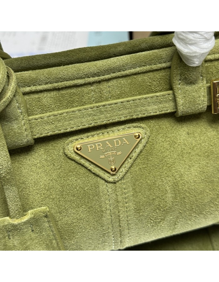 Borsa a mano Prada Bonnie mini in pelle scamosciata PRADA
