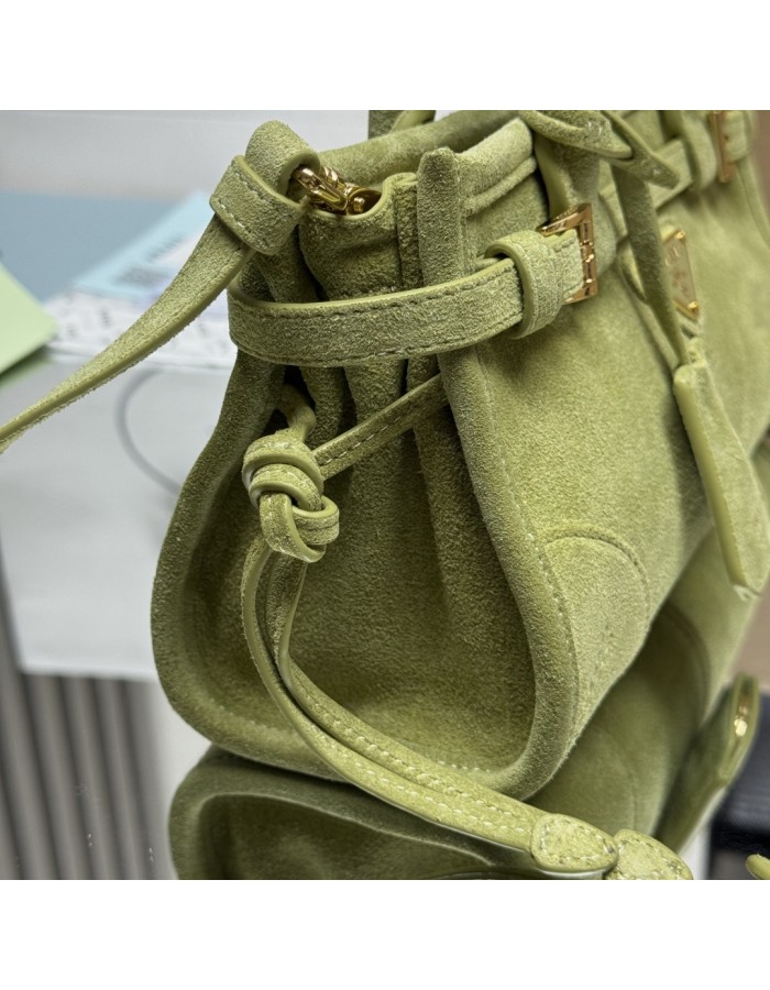 Borsa a mano Prada Bonnie mini in pelle scamosciata PRADA