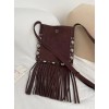 Borsa A Spalla Piccola  Nellcôte In Suede Con Frange VALENTINO